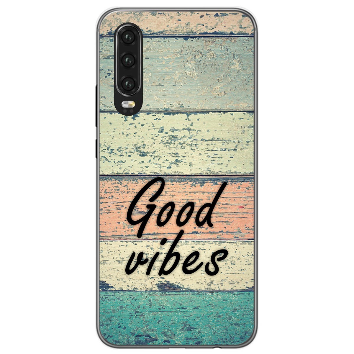 Funda Gel Tpu para Huawei P30 diseño Madera 01 Dibujos