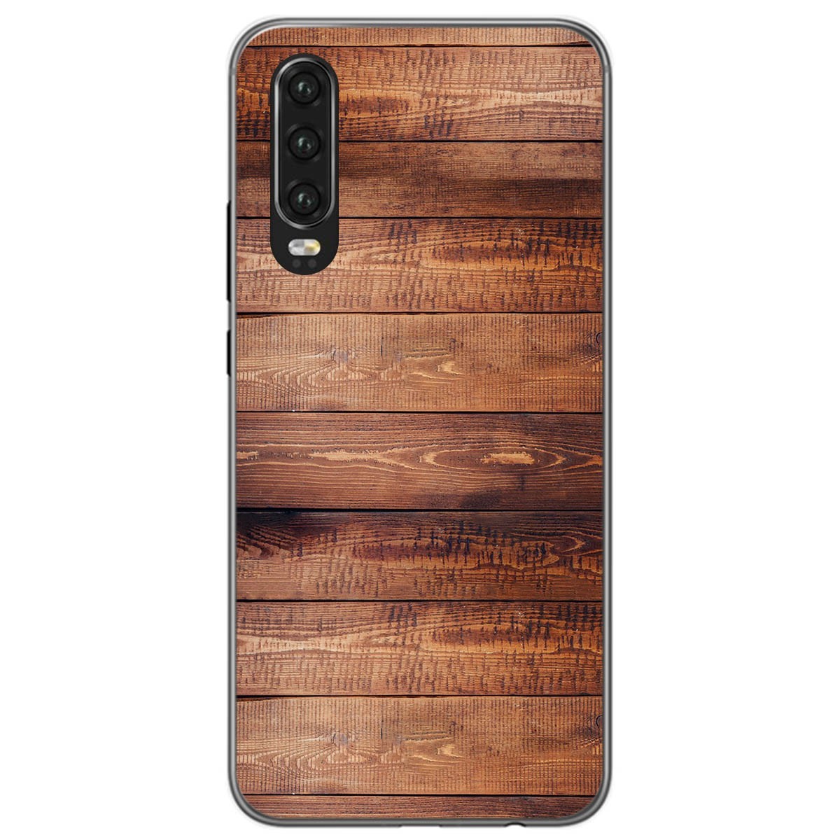 Funda Gel Tpu para Huawei P30 diseño Madera 02 Dibujos