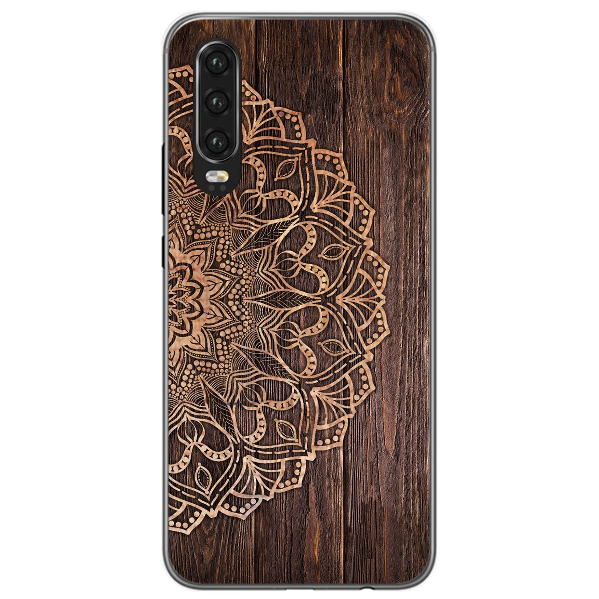 Funda Gel Tpu para Huawei P30 diseño Madera 06 Dibujos