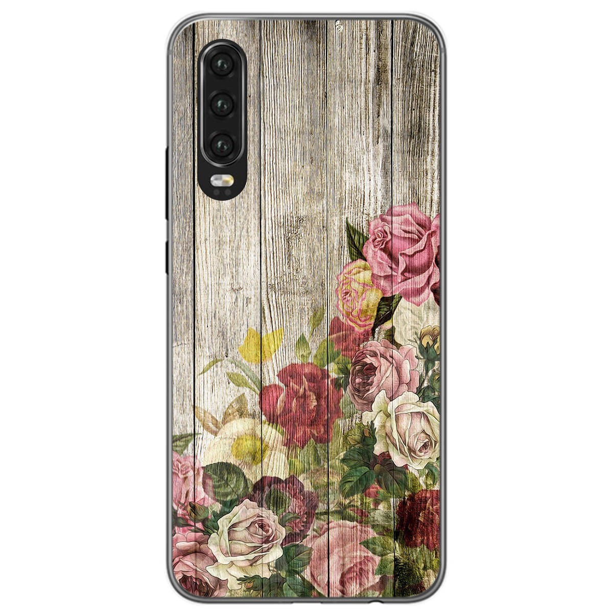 Funda Gel Tpu para Huawei P30 diseño Madera 08 Dibujos