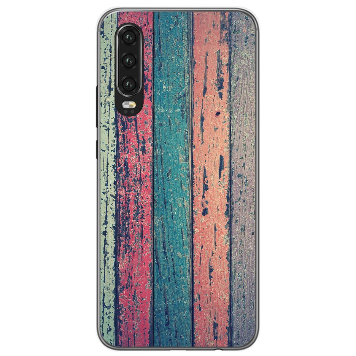 Funda Gel Tpu para Huawei P30 diseño Madera 10 Dibujos