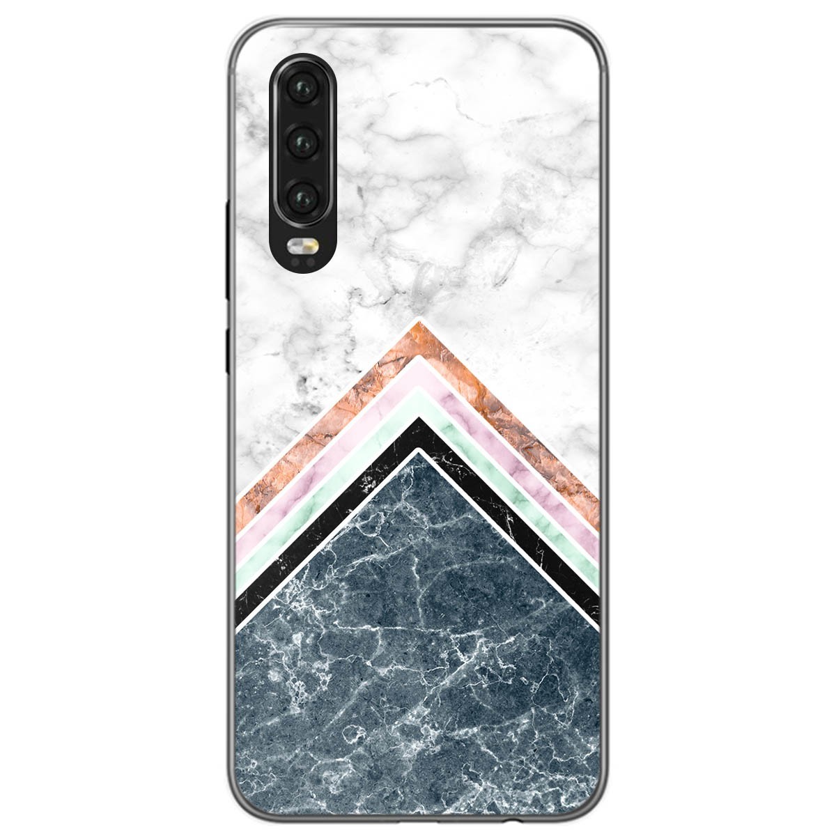 Funda Gel Tpu para Huawei P30 diseño Mármol 05 Dibujos