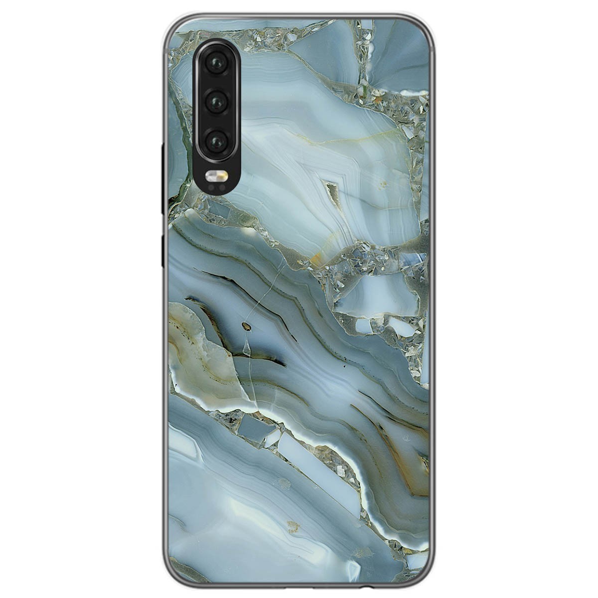 Funda Gel Tpu para Huawei P30 diseño Mármol 09 Dibujos