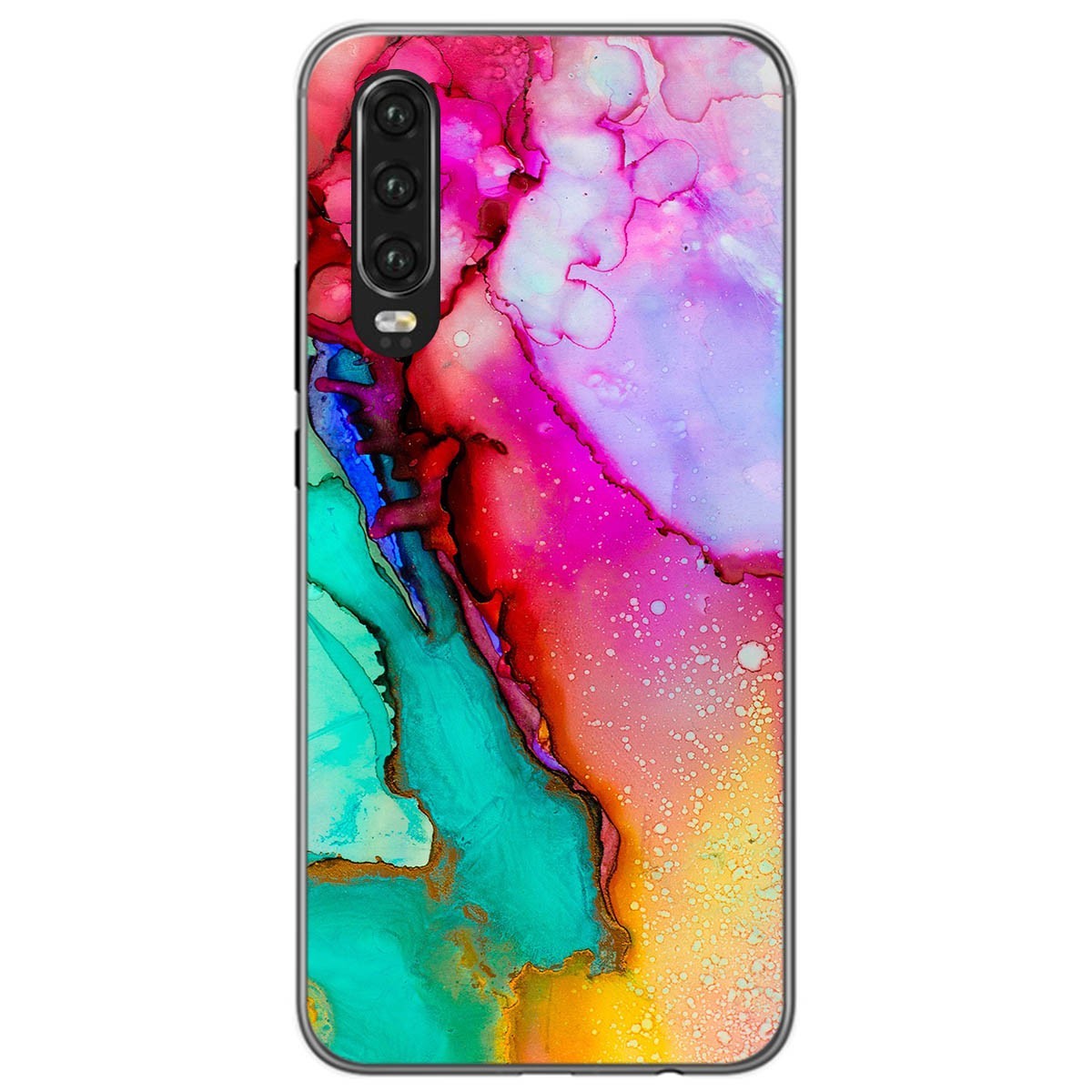 Funda Gel Tpu para Huawei P30 diseño Mármol 15 Dibujos