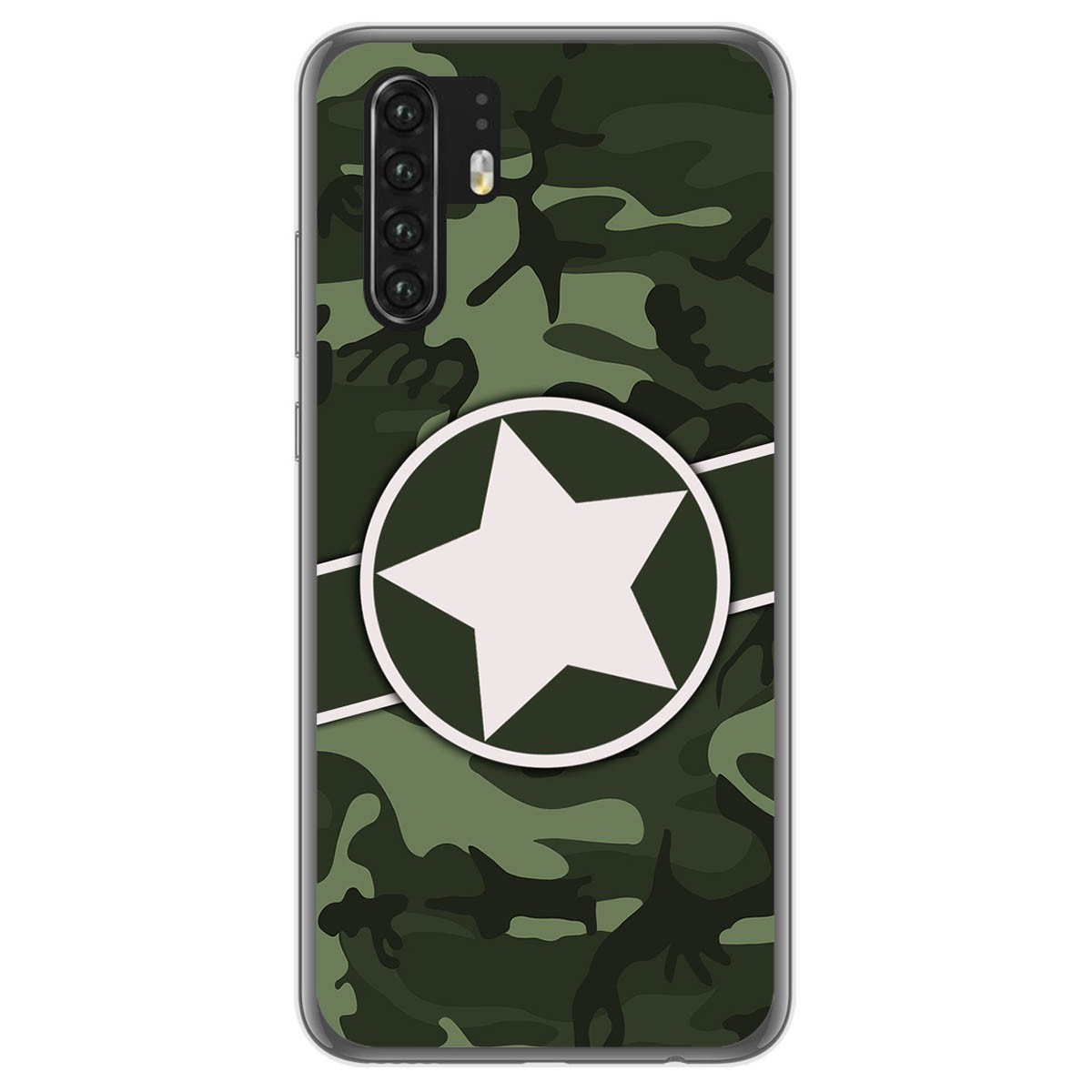 Funda Gel Tpu para Huawei P30 Pro diseño Camuflaje 01 Dibujos
