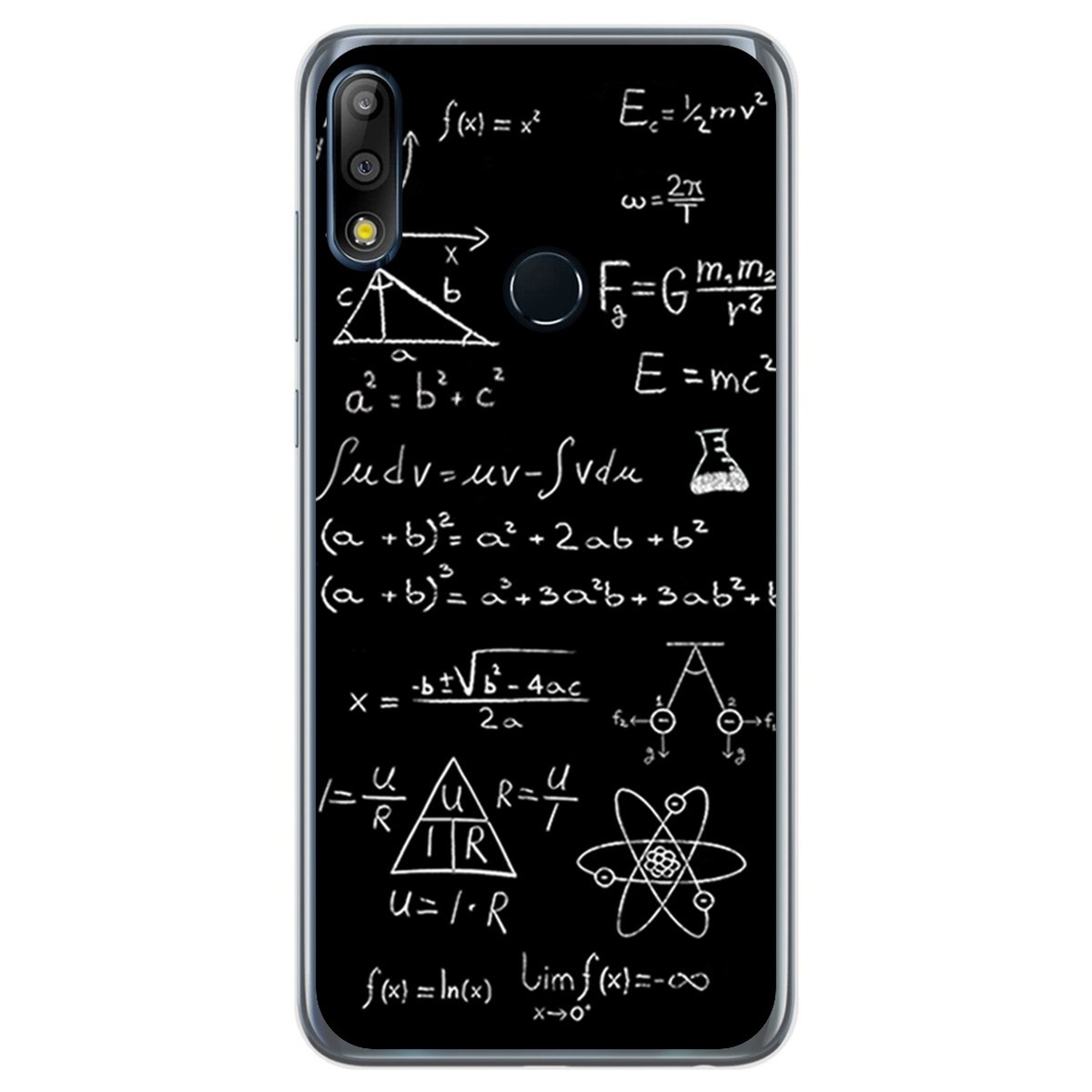 Funda Gel Tpu para Asus Zenfone Max (M2) diseño Formulas Dibujos