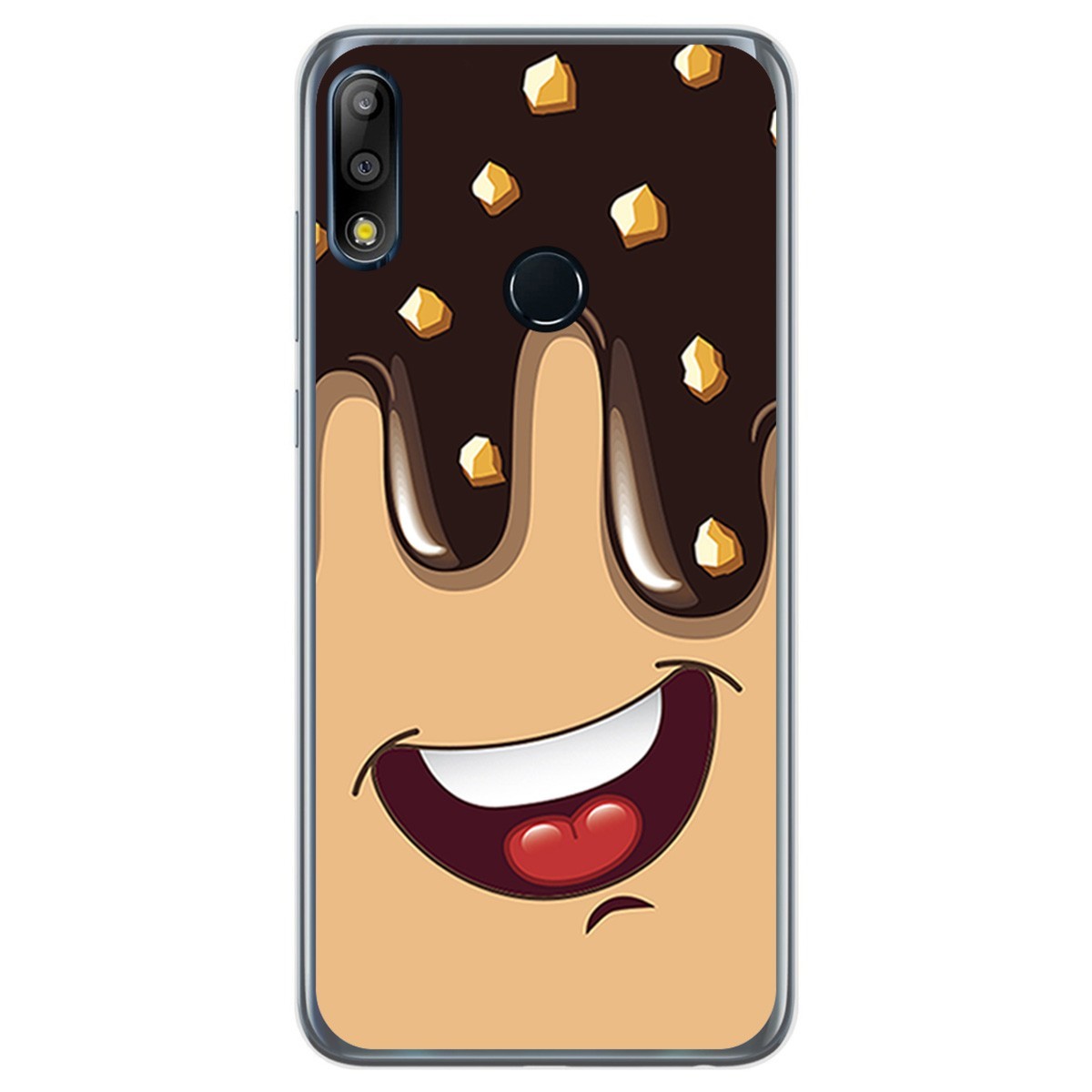 Funda Gel Tpu para Asus Zenfone Max (M2) diseño Helado Chocolate Dibujos