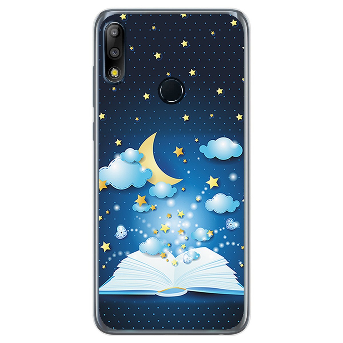 Funda Gel Tpu para Asus Zenfone Max (M2) diseño Libro Cuentos Dibujos
