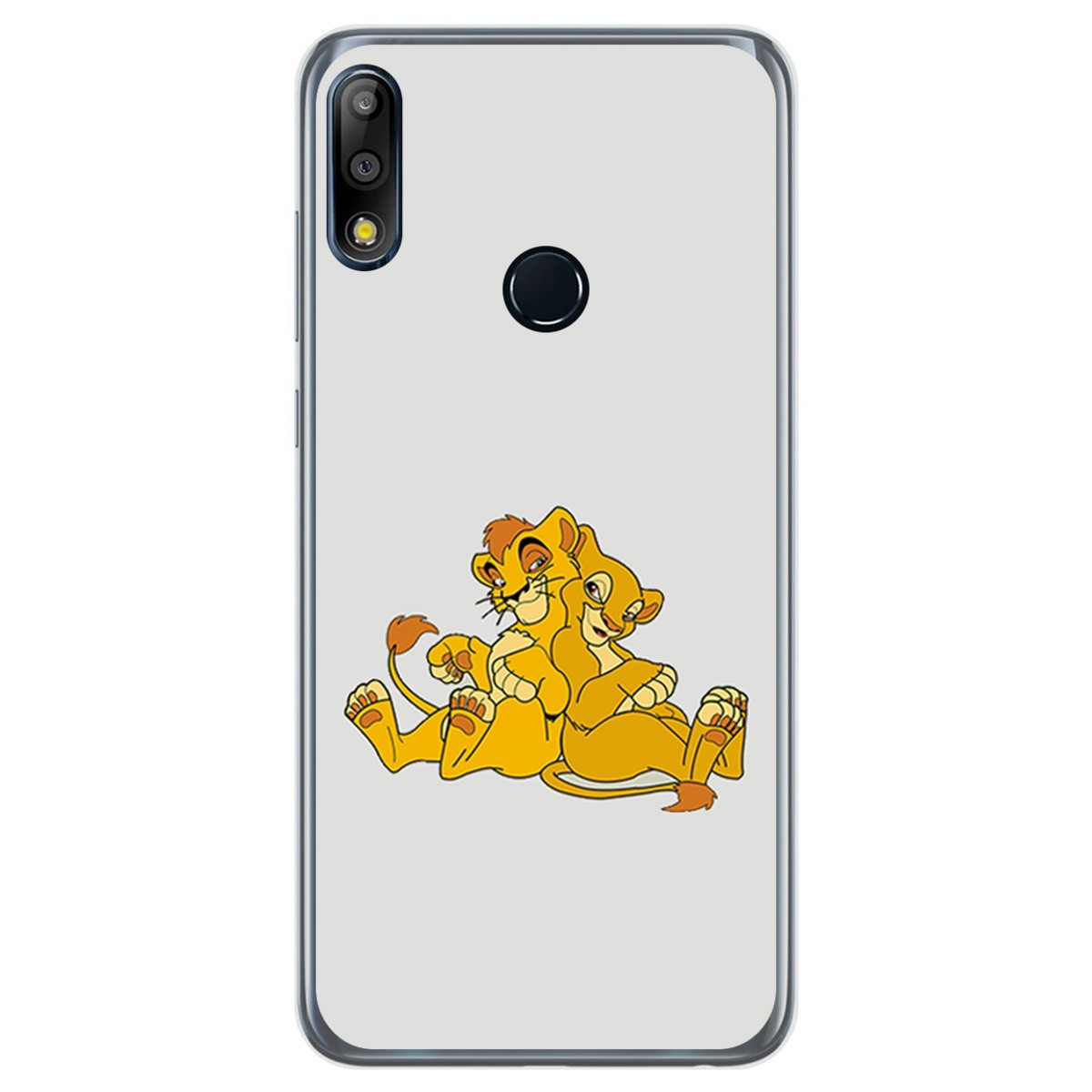 Funda Gel Tpu para Asus Zenfone Max (M2) diseño Leones Dibujos