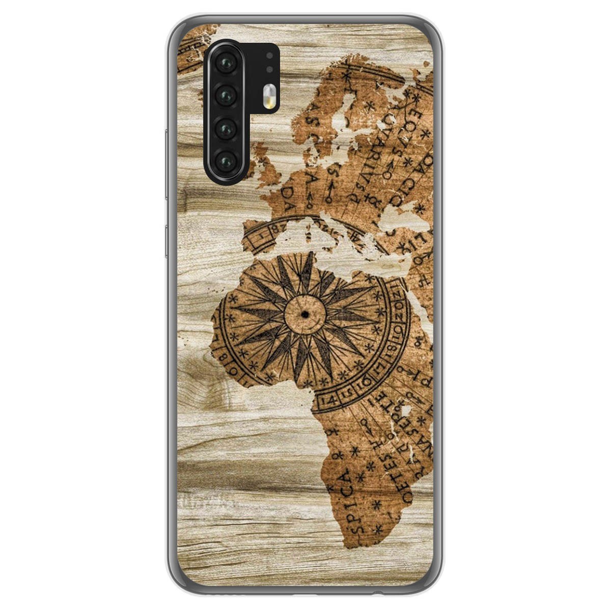 Funda Gel Tpu para Huawei P30 Pro diseño Madera 07 Dibujos