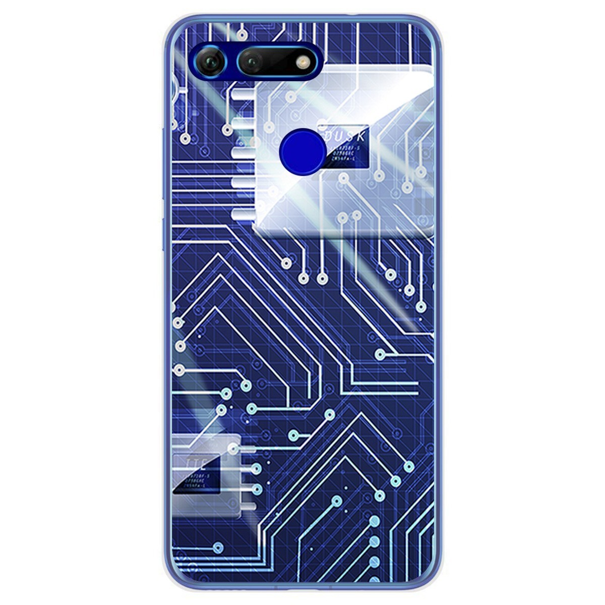 Funda Gel Tpu para Huawei Honor View 20 diseño Circuito Dibujos