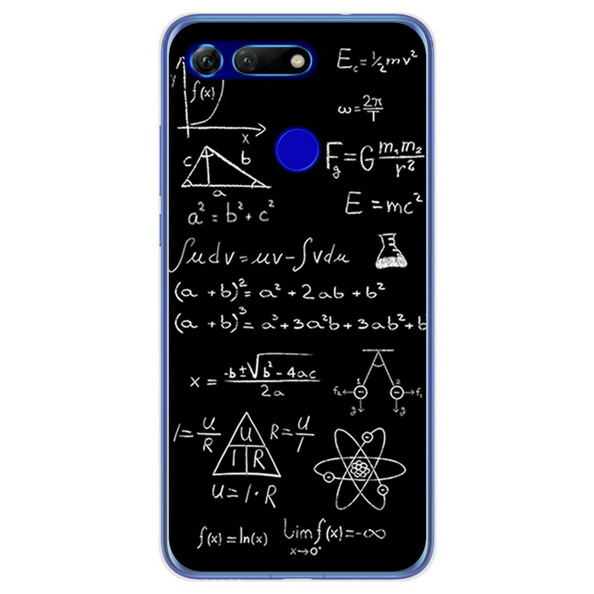 Funda Gel Tpu para Huawei Honor View 20 diseño Formulas Dibujos