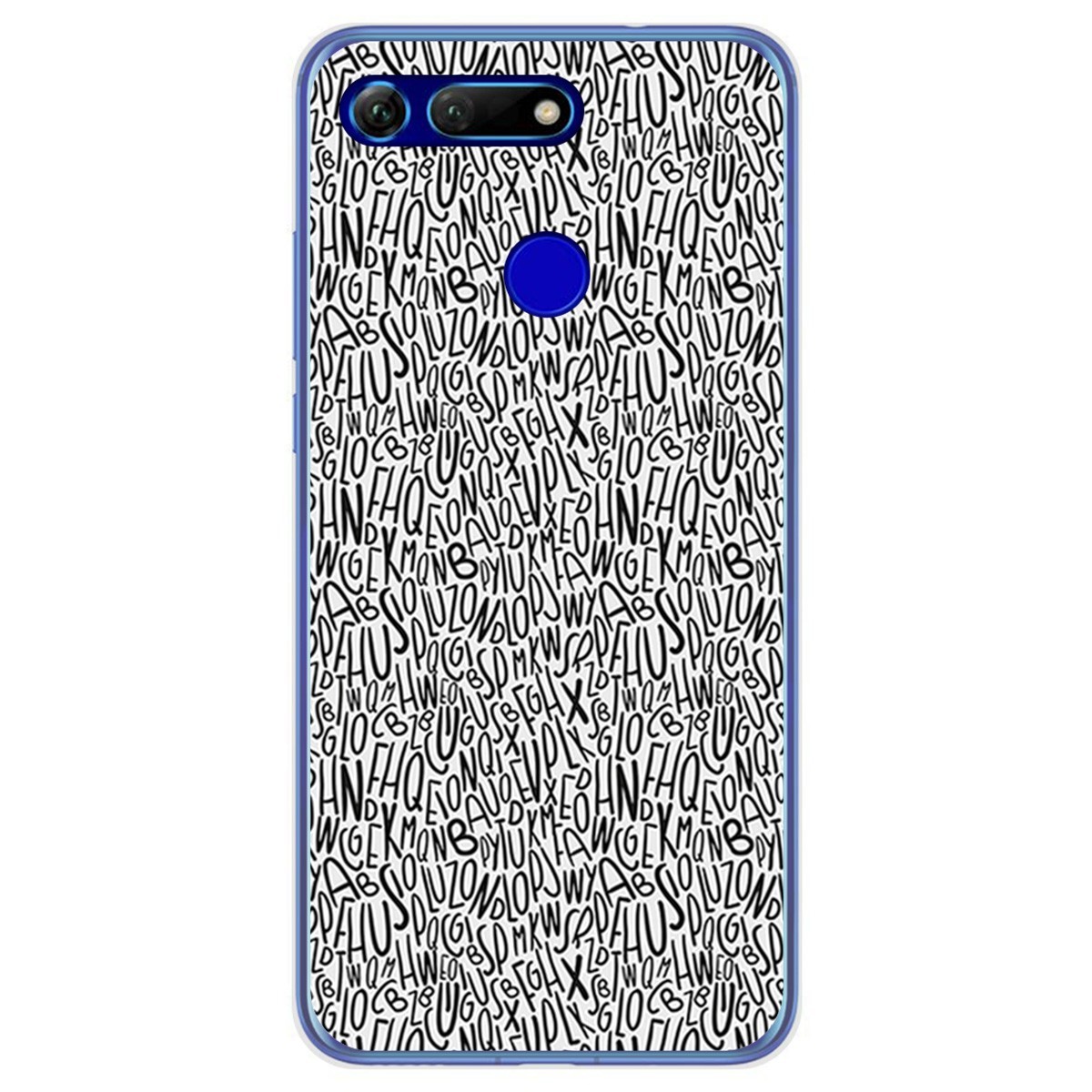 Funda Gel Tpu para Huawei Honor View 20 diseño Letras Dibujos
