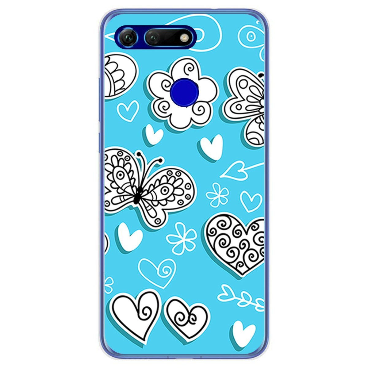 Funda Gel Tpu para Huawei Honor View 20 diseño Mariposas Dibujos