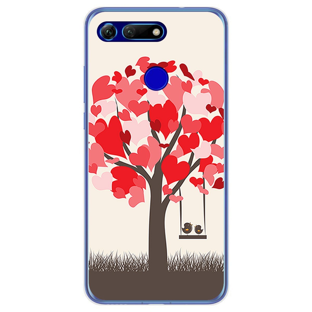 Funda Gel Tpu para Huawei Honor View 20 diseño Pajaritos Dibujos