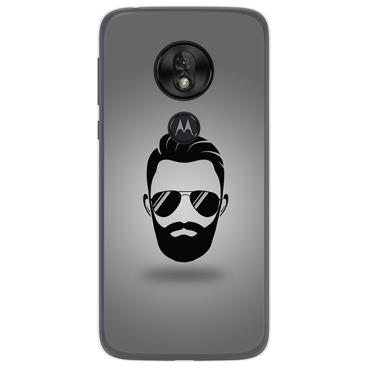 Funda Gel Tpu para Motorola Moto G7 Play diseño Barba Dibujos