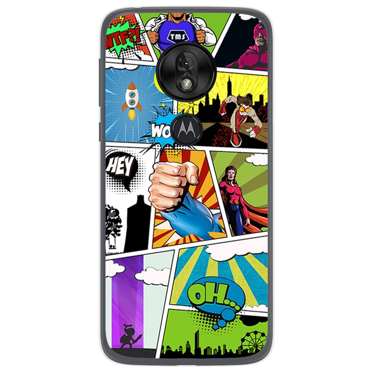 Funda Gel Tpu para Motorola Moto G7 Play diseño Comic Dibujos