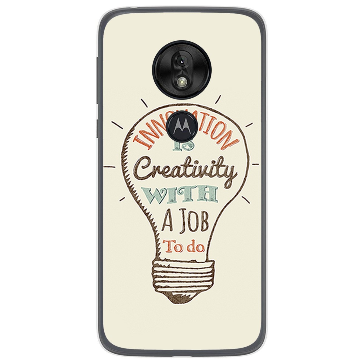 Funda Gel Tpu para Motorola Moto G7 Play diseño Creativity Dibujos