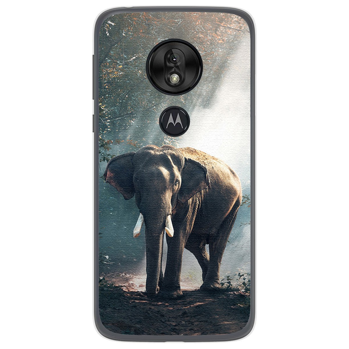 Funda Gel Tpu para Motorola Moto G7 Play diseño Elefante Dibujos