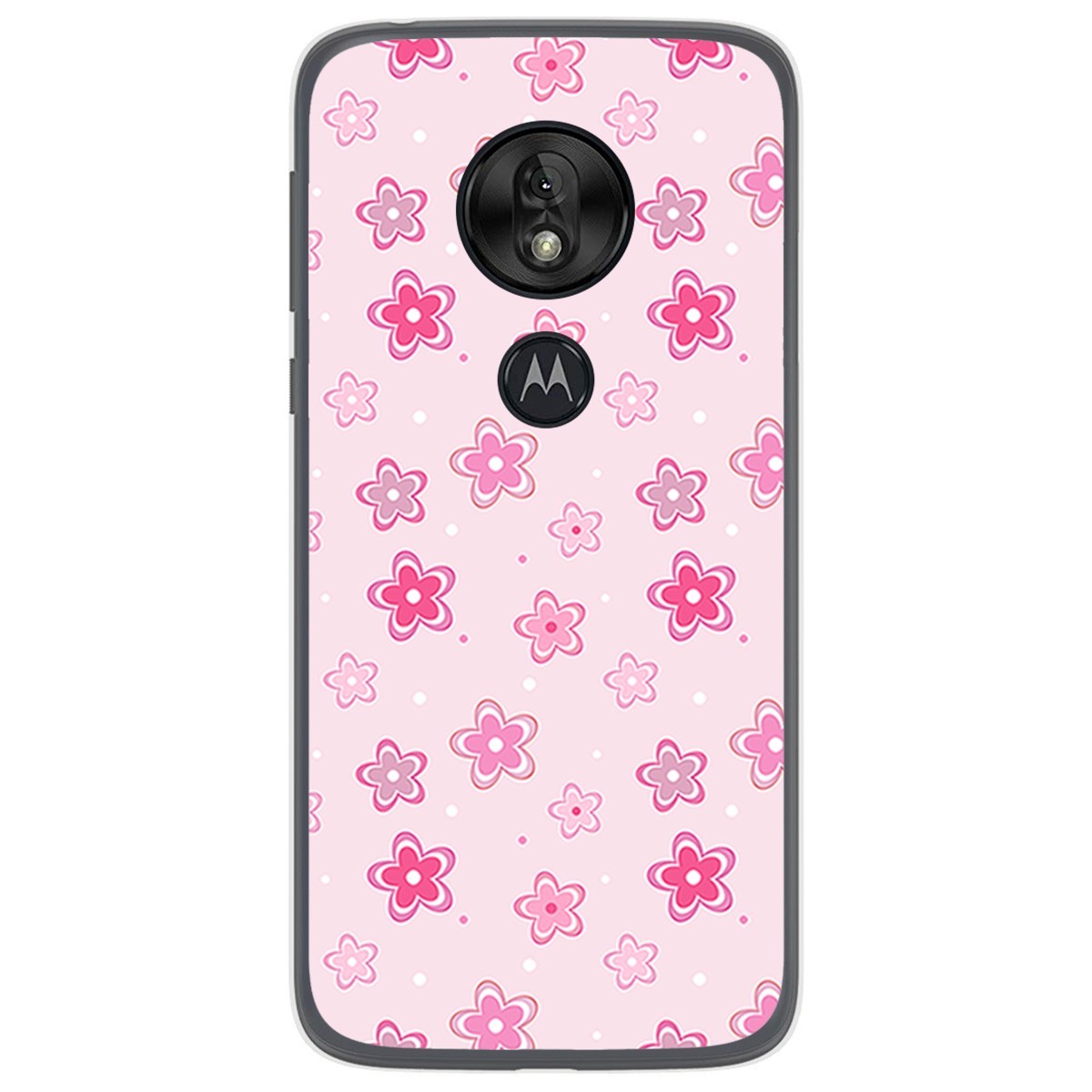 Funda Gel Tpu para Motorola Moto G7 Play diseño Flores Dibujos