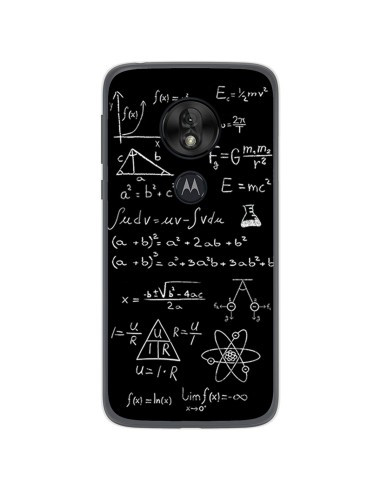 Funda Gel Tpu para Motorola Moto G7 Play diseño Formulas Dibujos