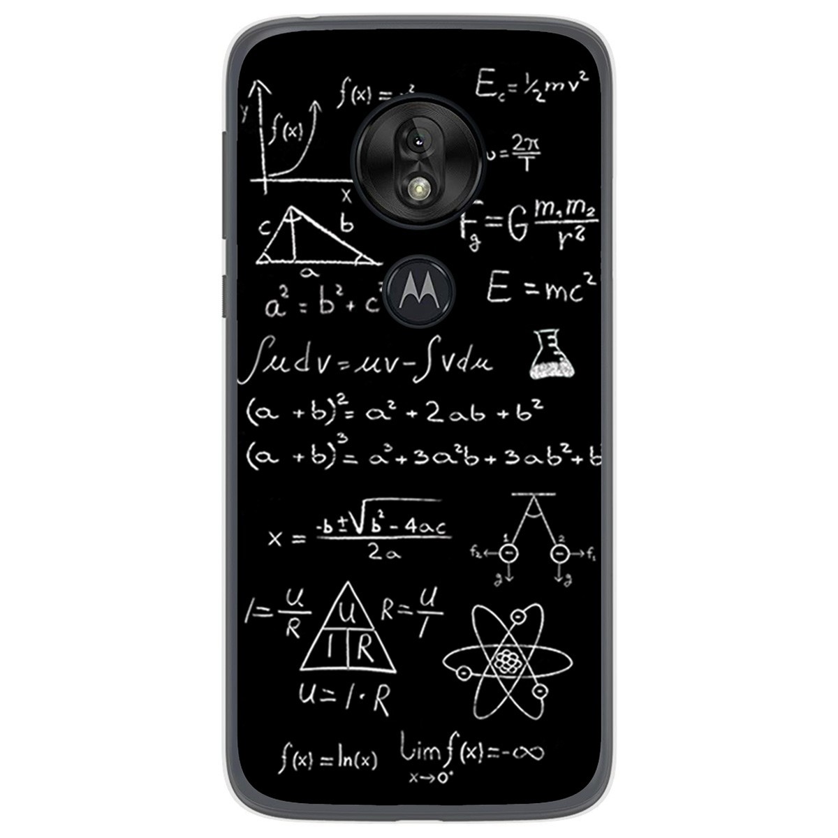 Funda Gel Tpu para Motorola Moto G7 Play diseño Formulas Dibujos