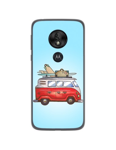Funda Gel Tpu para Motorola Moto G7 Play diseño Furgoneta Dibujos
