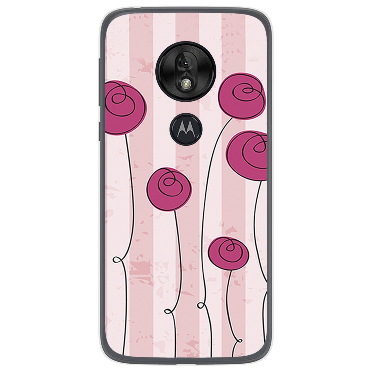Funda Gel Tpu para Motorola Moto G7 Play diseño Flores Vintage Dibujos