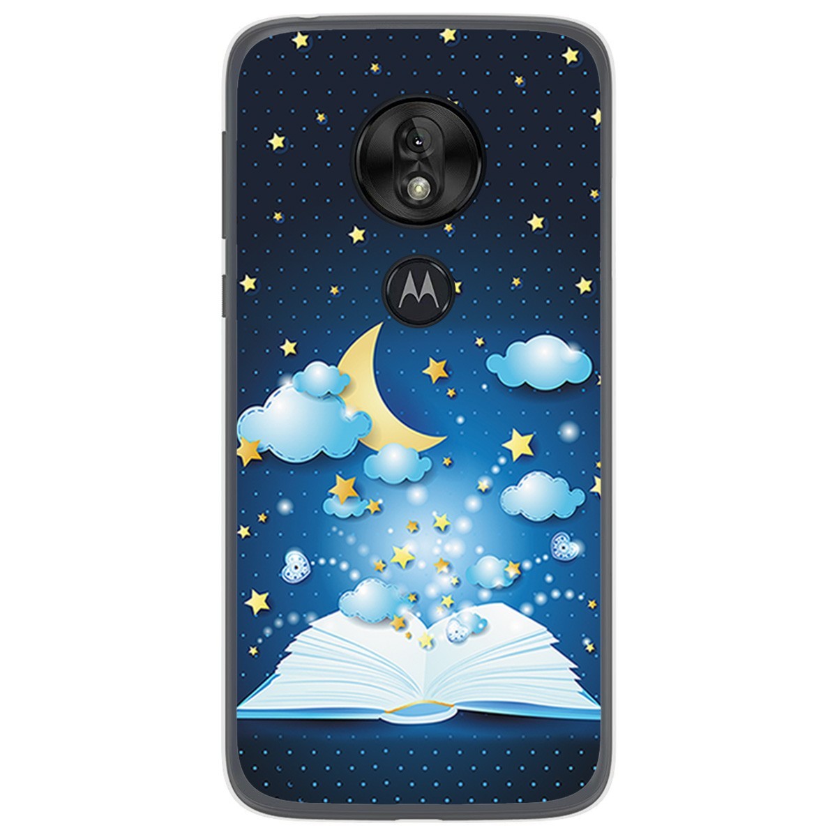 Funda Gel Tpu para Motorola Moto G7 Play diseño Libro Cuentos Dibujos