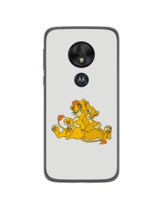 Funda Gel Tpu para Motorola Moto G7 Play diseño Leones Dibujos