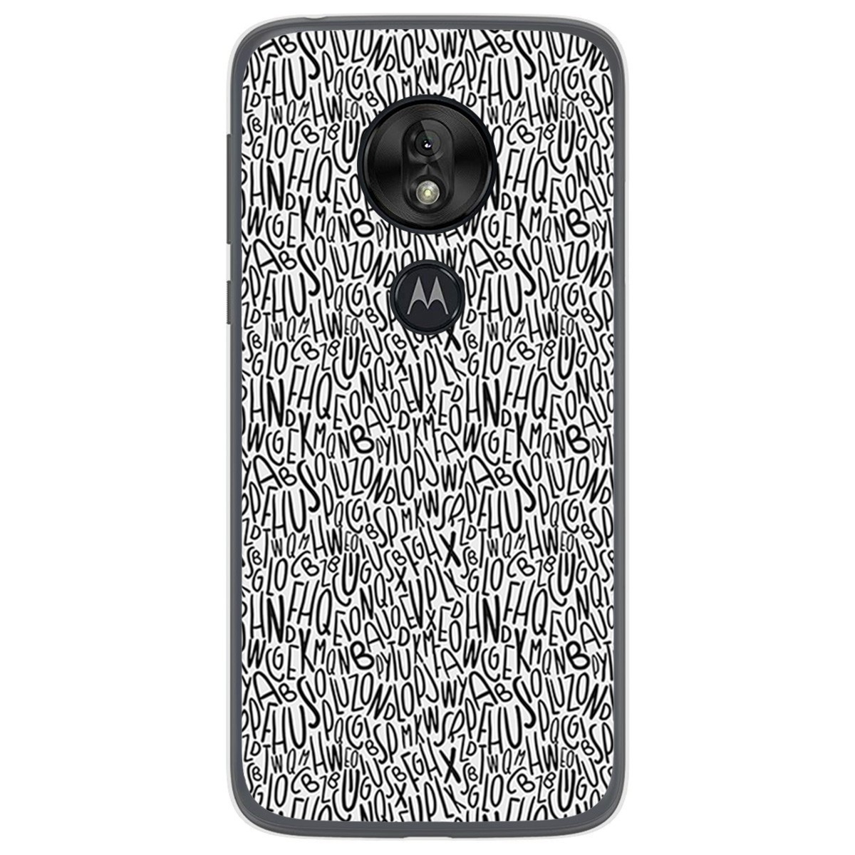 Funda Gel Tpu para Motorola Moto G7 Play diseño Letras Dibujos