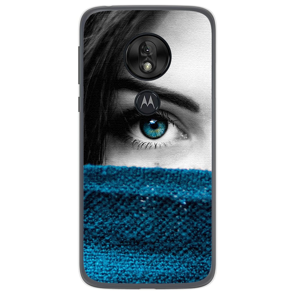 Funda Gel Tpu para Motorola Moto G7 Play diseño Ojo Dibujos