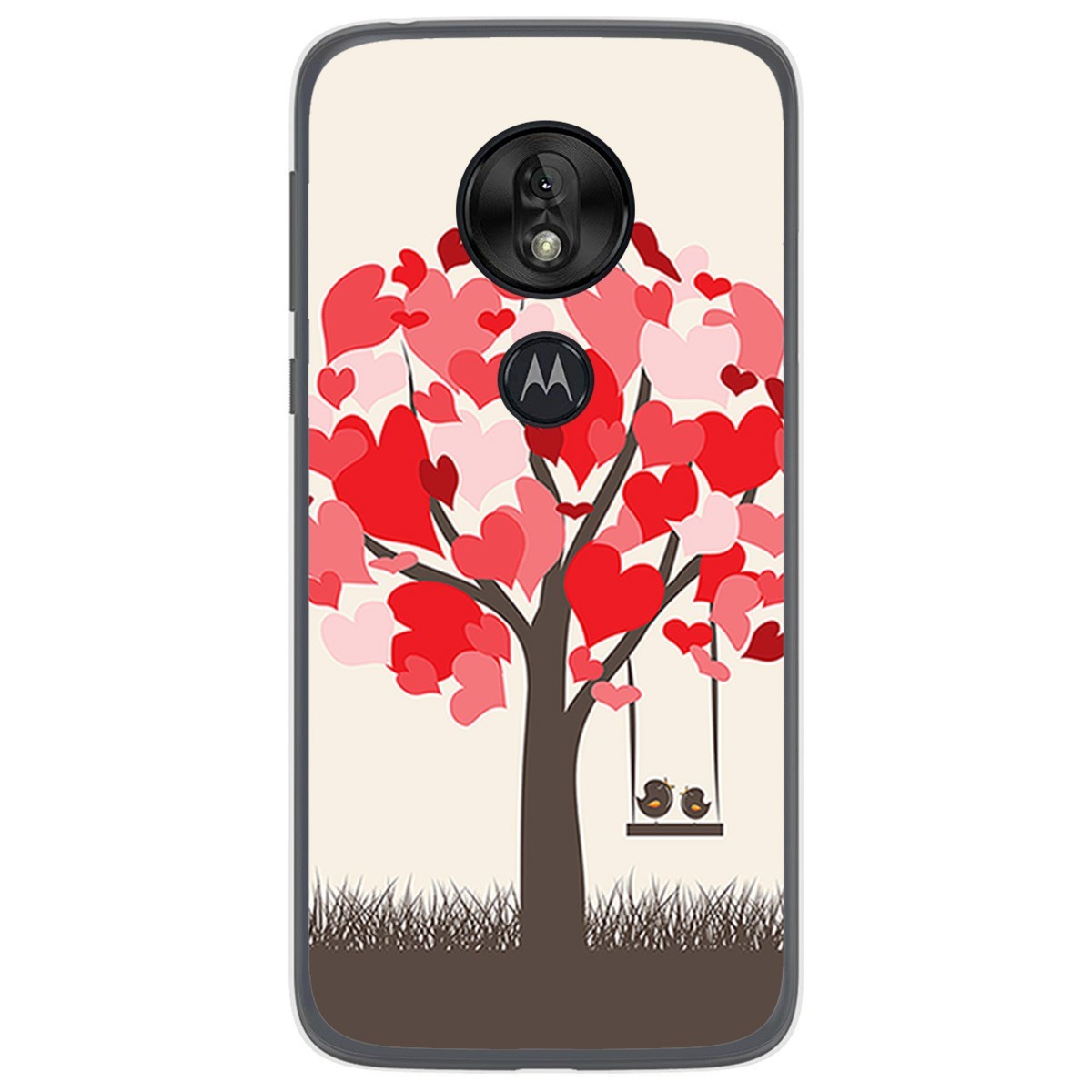 Funda Gel Tpu para Motorola Moto G7 Play diseño Pajaritos Dibujos
