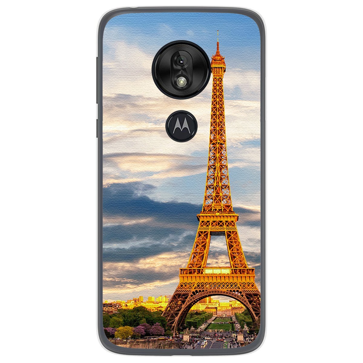 Funda Gel Tpu para Motorola Moto G7 Play diseño Paris Dibujos