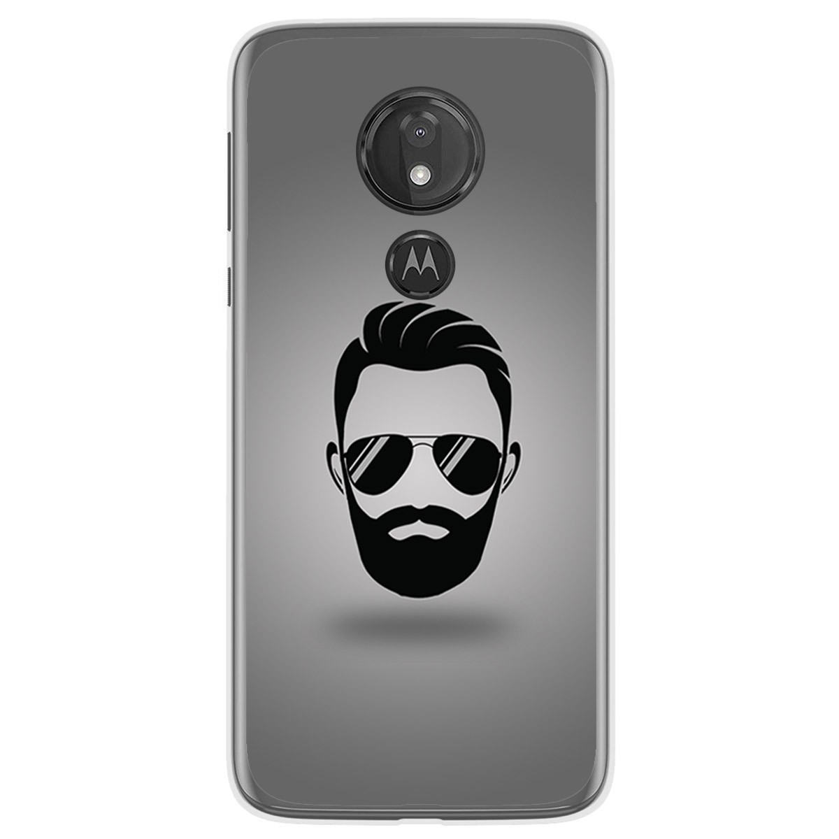 Funda Gel Tpu para Motorola Moto G7 Power diseño Barba Dibujos