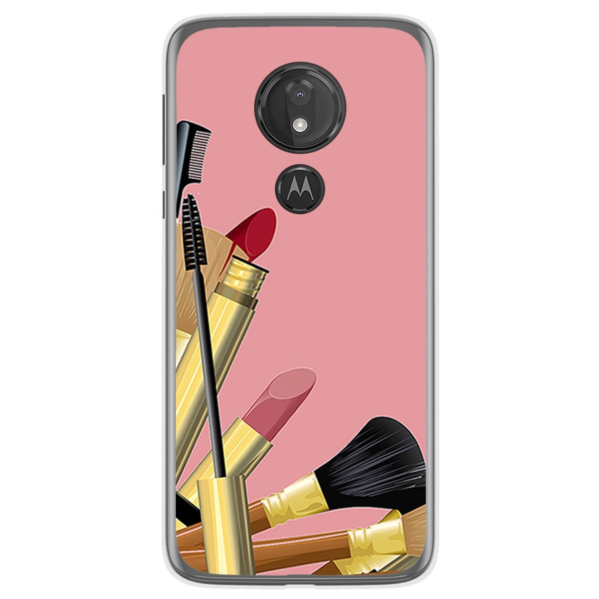 Funda Gel Tpu para Motorola Moto G7 Power diseño Brochas Dibujos