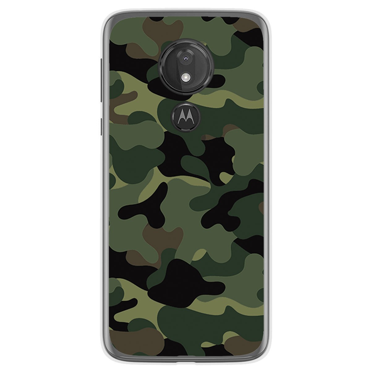 Funda Gel Tpu para Motorola Moto G7 Power diseño Camuflaje Dibujos