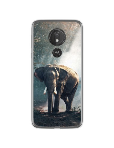 Funda Gel Tpu para Motorola Moto G7 Power diseño Elefante Dibujos