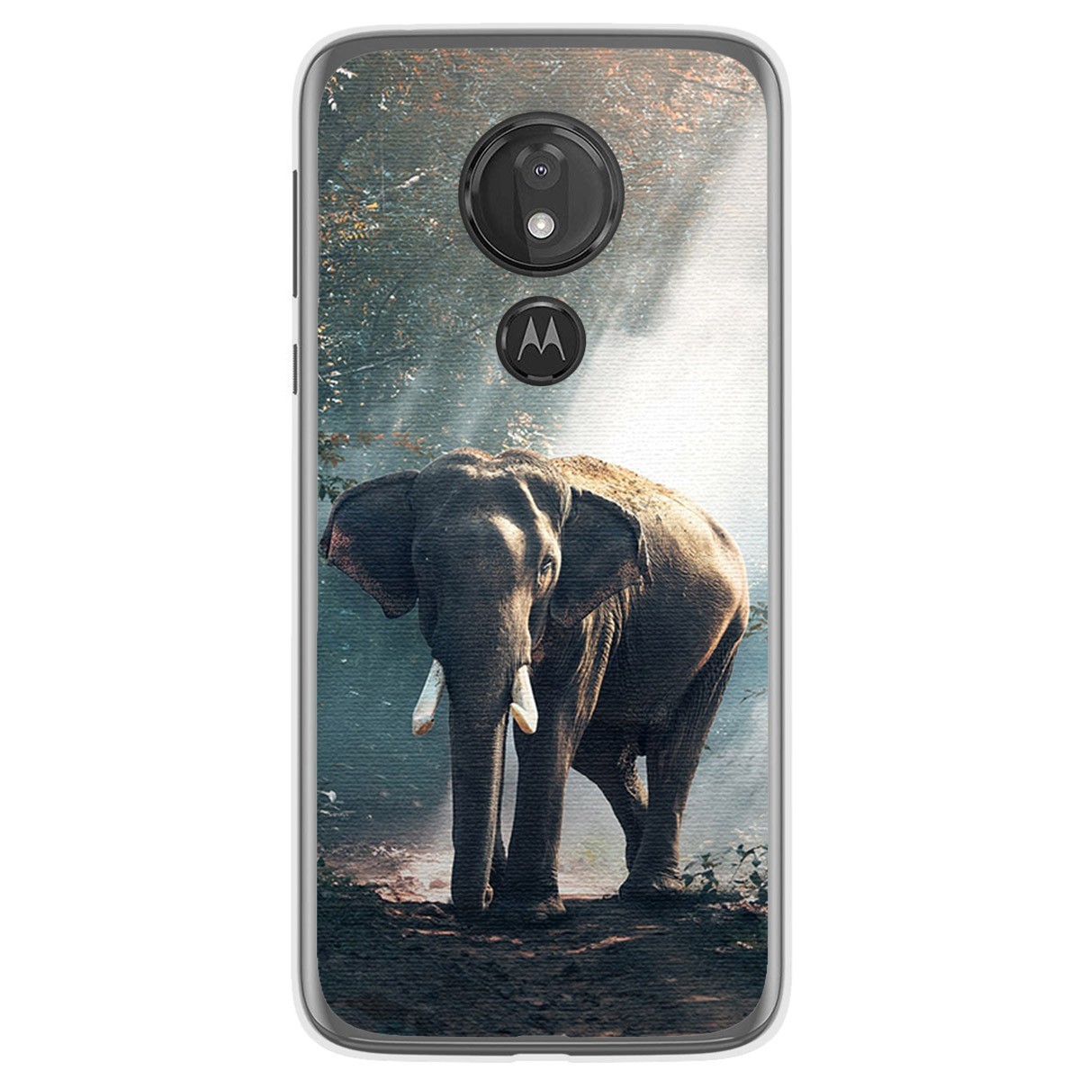 Funda Gel Tpu para Motorola Moto G7 Power diseño Elefante Dibujos