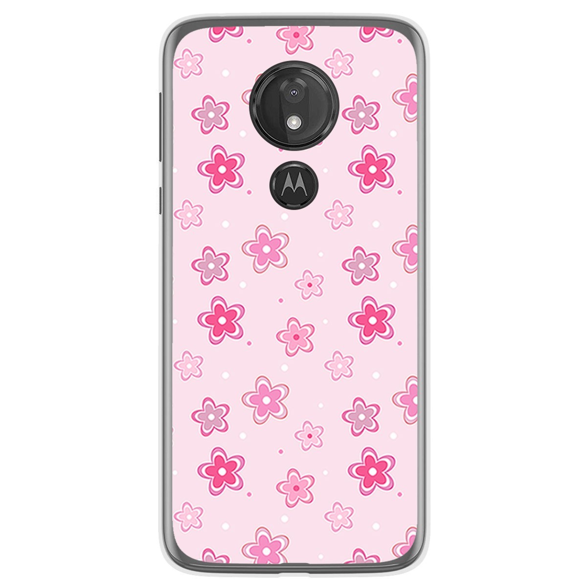Funda Gel Tpu para Motorola Moto G7 Power diseño Flores Dibujos
