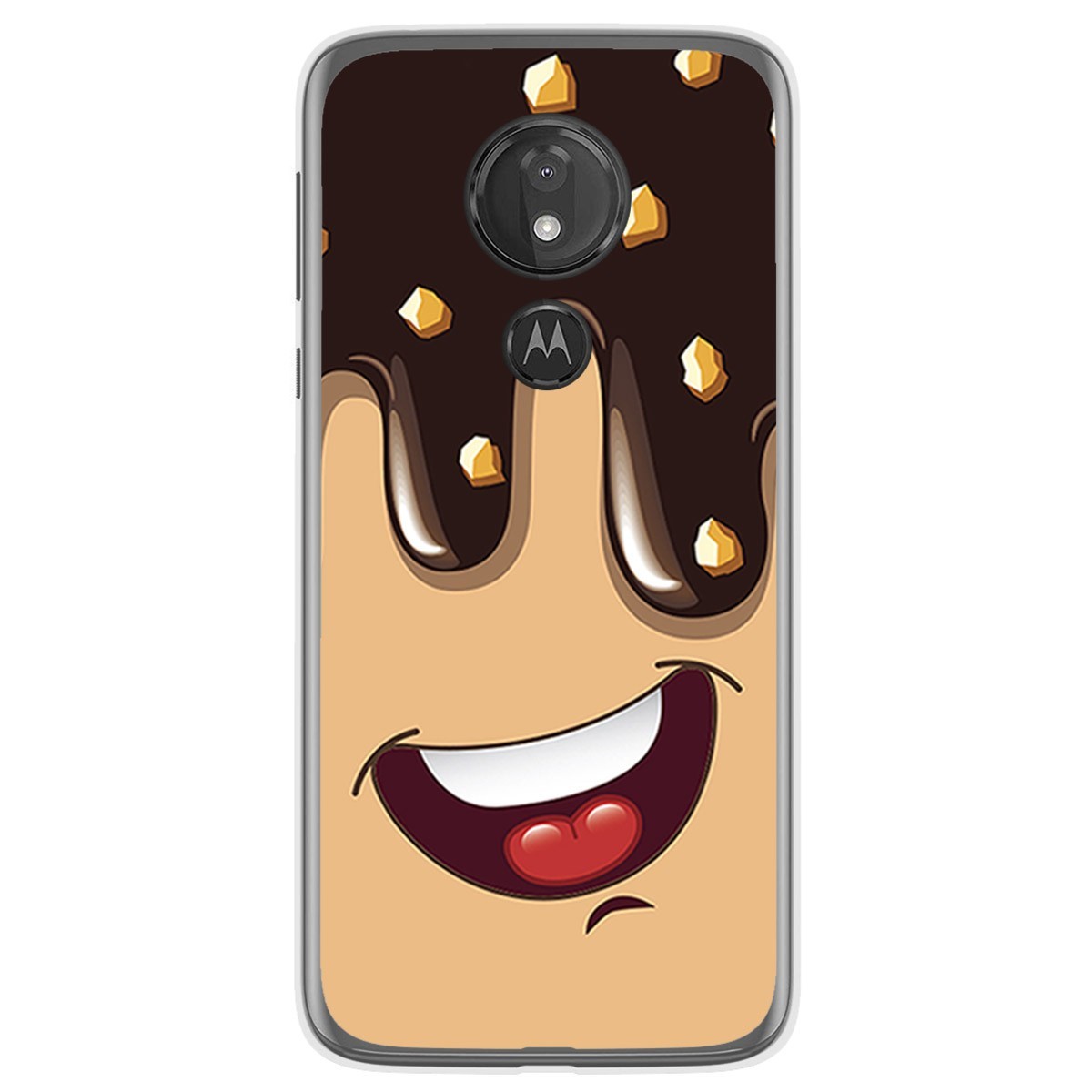 Funda Gel Tpu para Motorola Moto G7 Power diseño Helado Chocolate Dibujos