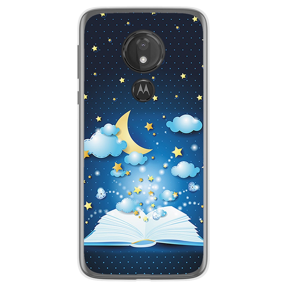 Funda Gel Tpu para Motorola Moto G7 Power diseño Libro Cuentos Dibujos