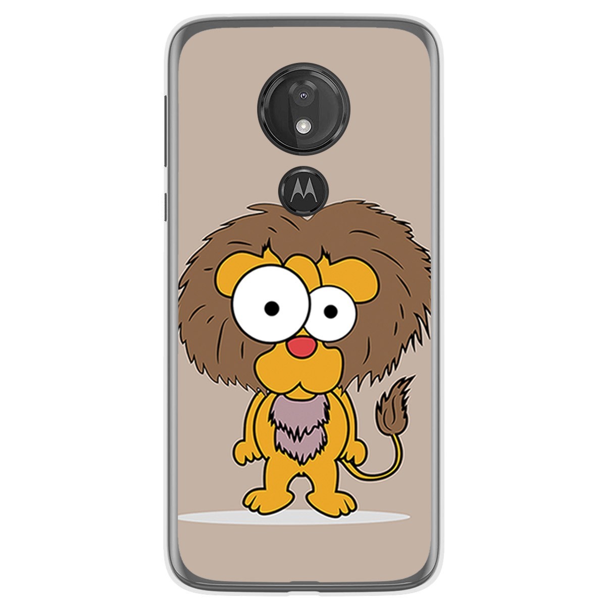 Funda Gel Tpu para Motorola Moto G7 Power diseño Leon Dibujos