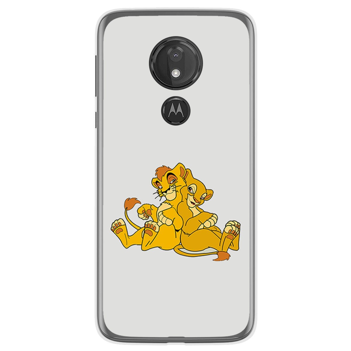 Funda Gel Tpu para Motorola Moto G7 Power diseño Leones Dibujos