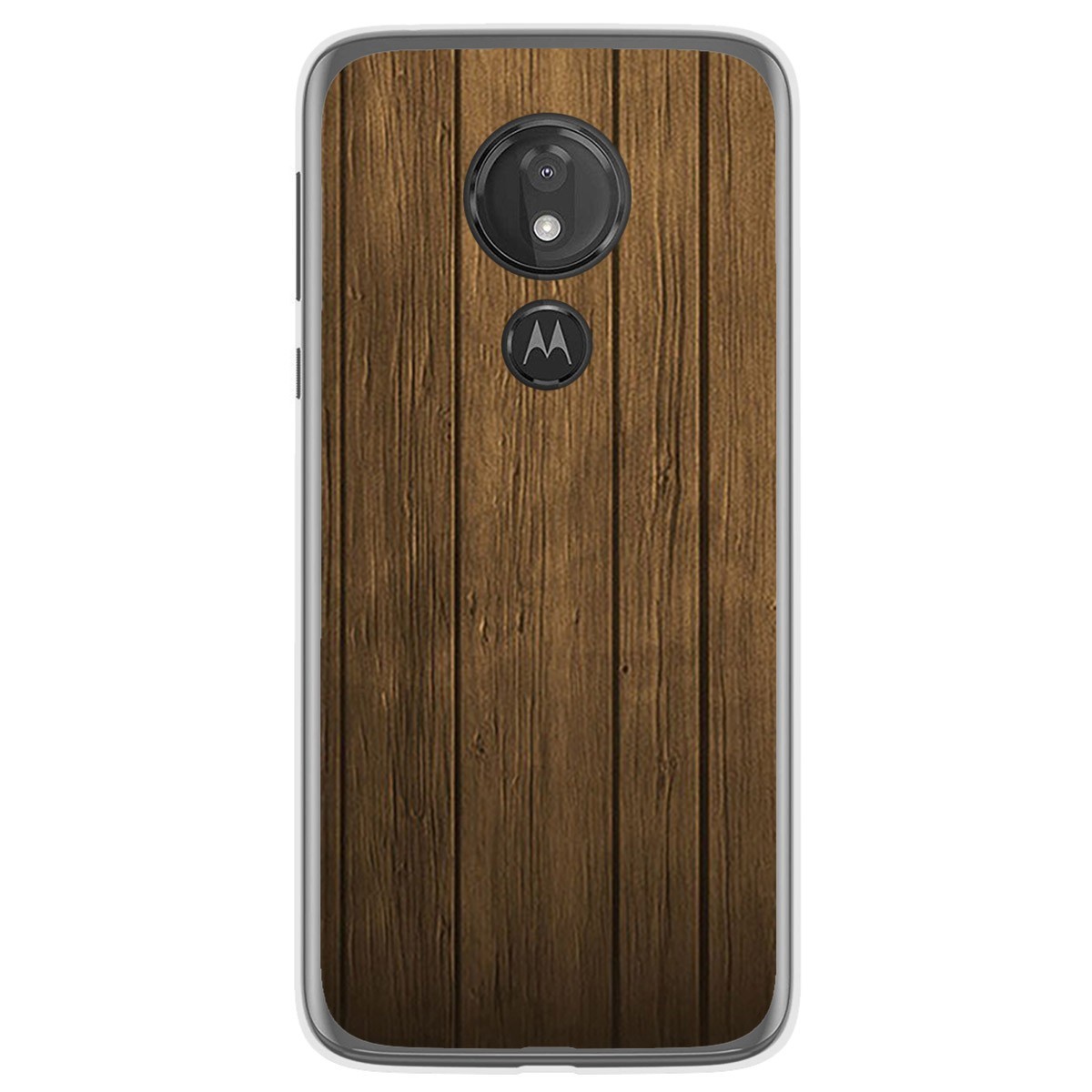 Funda Gel Tpu para Motorola Moto G7 Power diseño Madera Dibujos