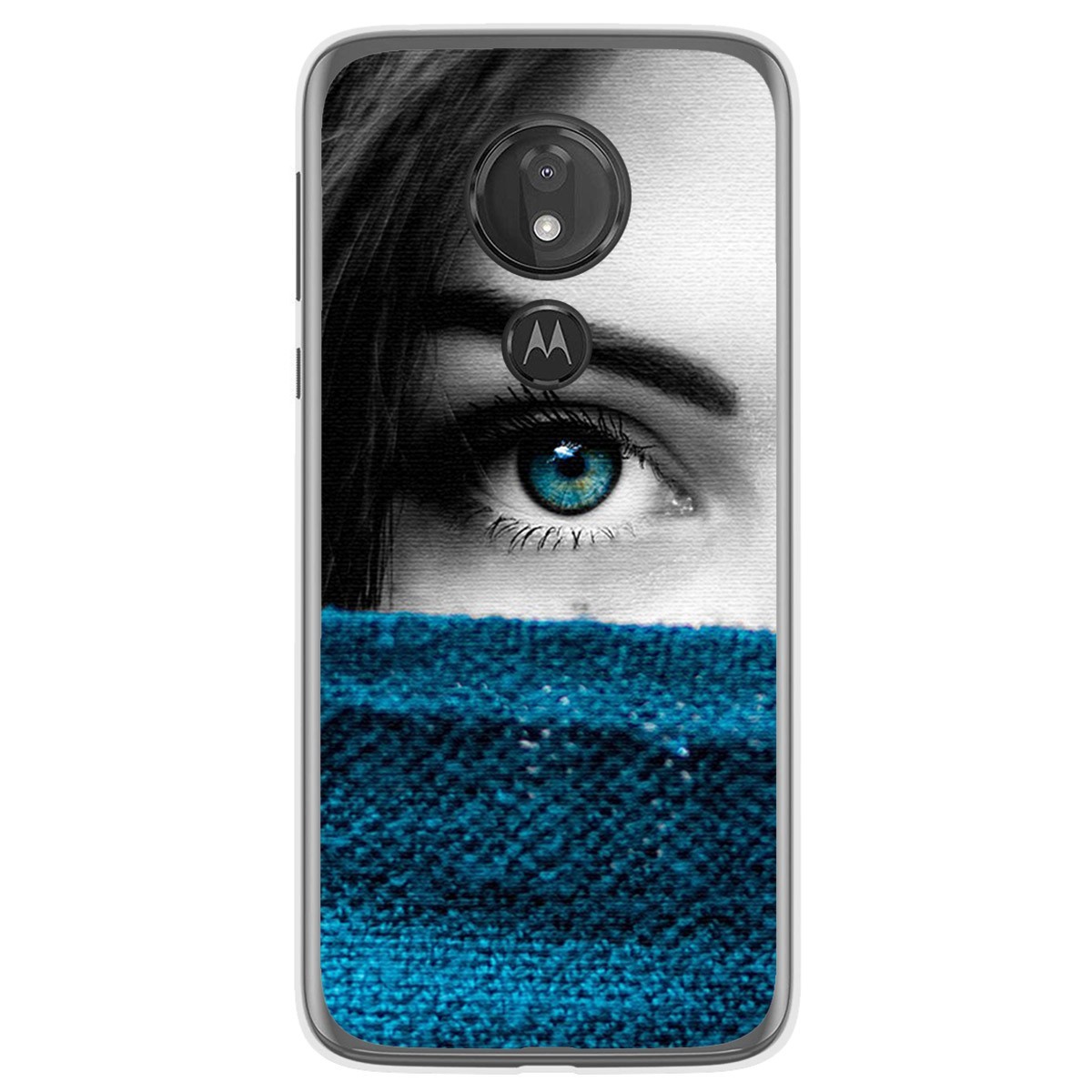 Funda Gel Tpu para Motorola Moto G7 Power diseño Ojo Dibujos
