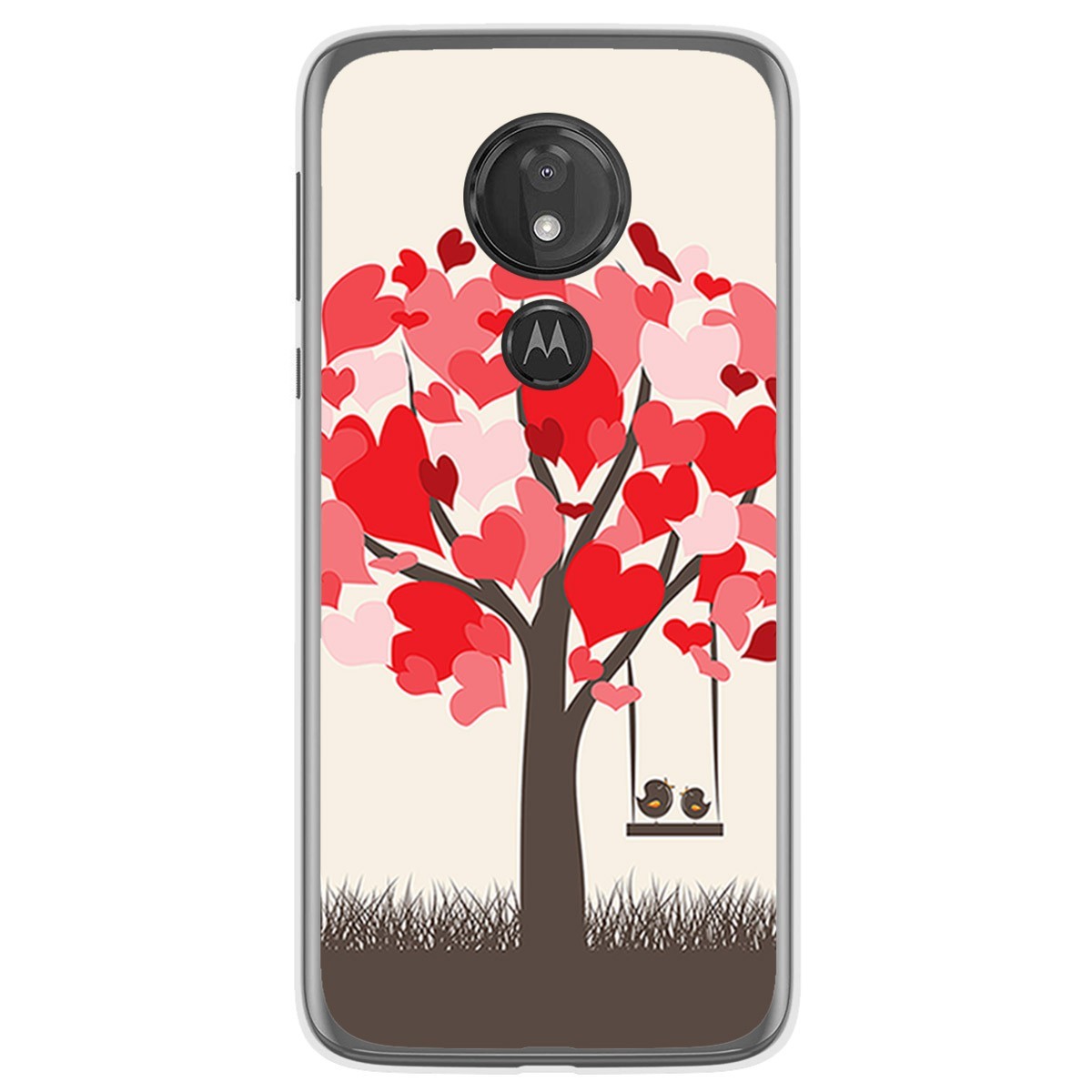 Funda Gel Tpu para Motorola Moto G7 Power diseño Pajaritos Dibujos