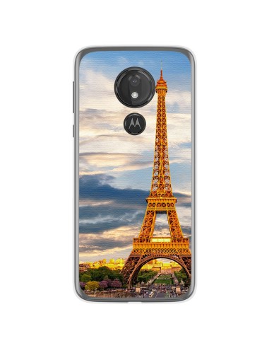 Funda Gel Tpu para Motorola Moto G7 Power diseño Paris Dibujos