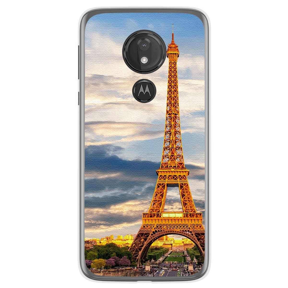 Funda Gel Tpu para Motorola Moto G7 Power diseño Paris Dibujos