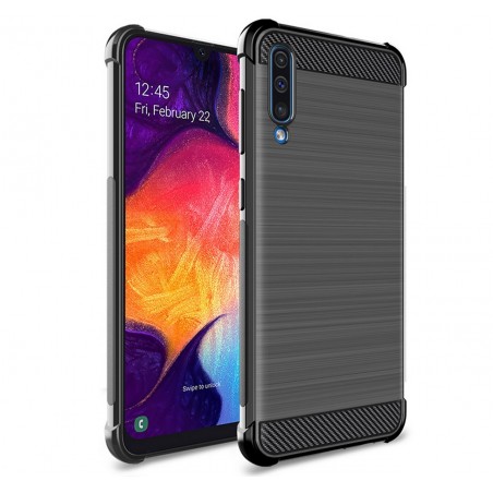 Funda Gel Tpu Anti-Shock Carbon Negra para Samsung Galaxy A50 / A50s / A30s
